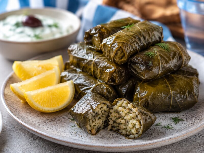 Dolmades (Stuffed Vine Leaves)